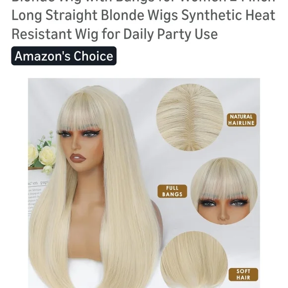 Blonde Clip On Hair Buns And Wig - Picture 2 of 9